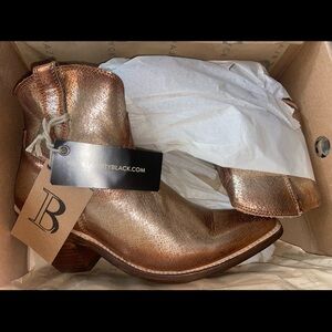LIBERTY Black Shimmering Copper Ankle Boots